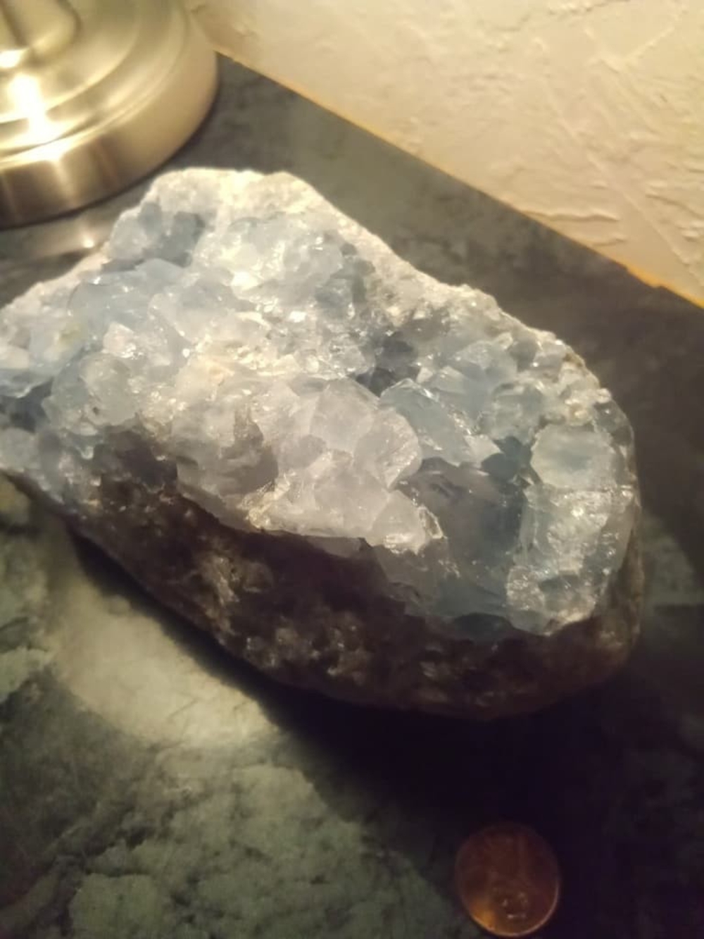 Natural Blue Celestite Crystal Cluster 1612g - Picture 8 of 8
